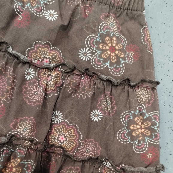 Carter's Girls Brown Retro Floral Skort 3T cottagecore - Picture 4 of 10